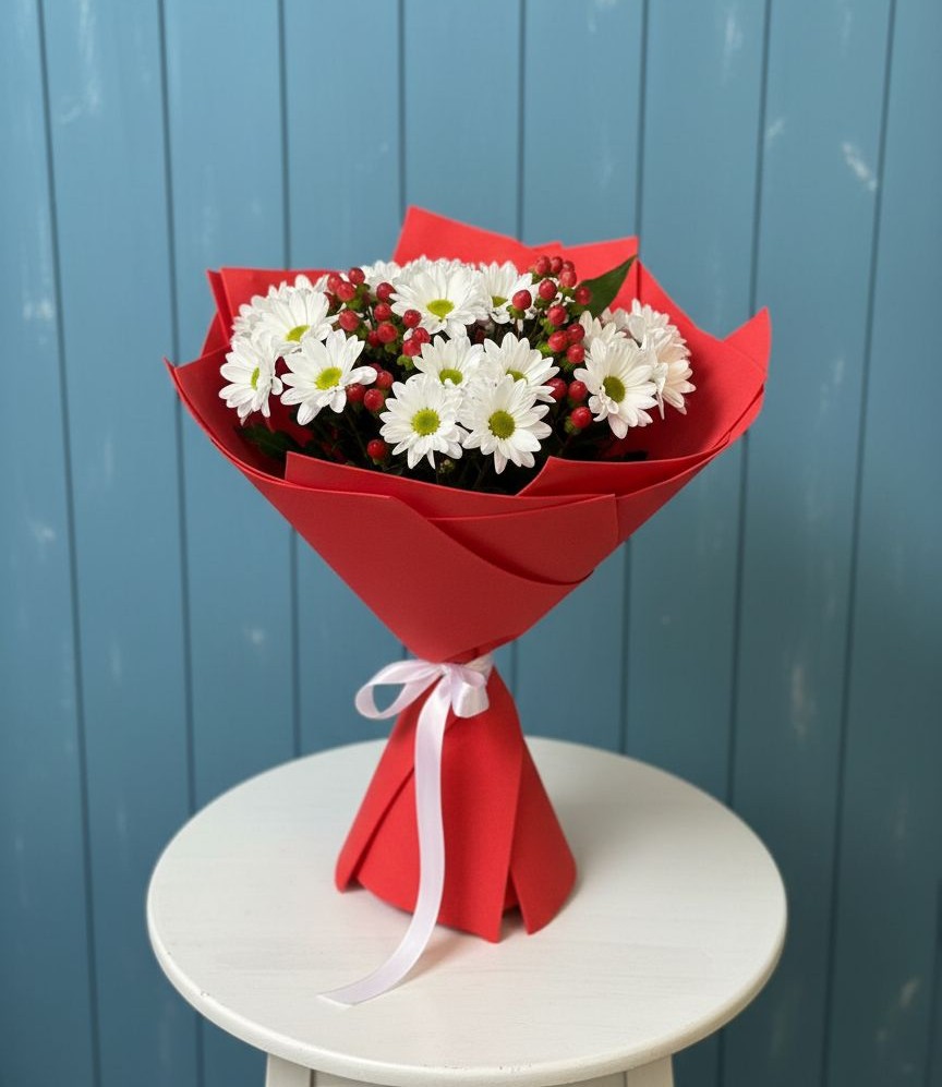 Букет цветов из: Хризантемы в Гурьевске Калининградской области