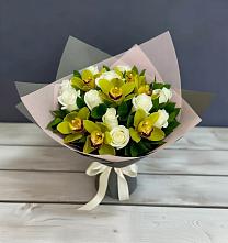 Букет цветов из:  Орхидеи и Розы в Гурьевске Калининградской области