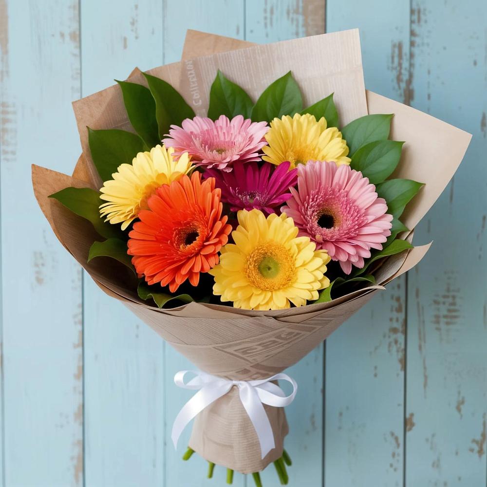 Букет цветов из: Герберы в Гурьевске Калининградской области
