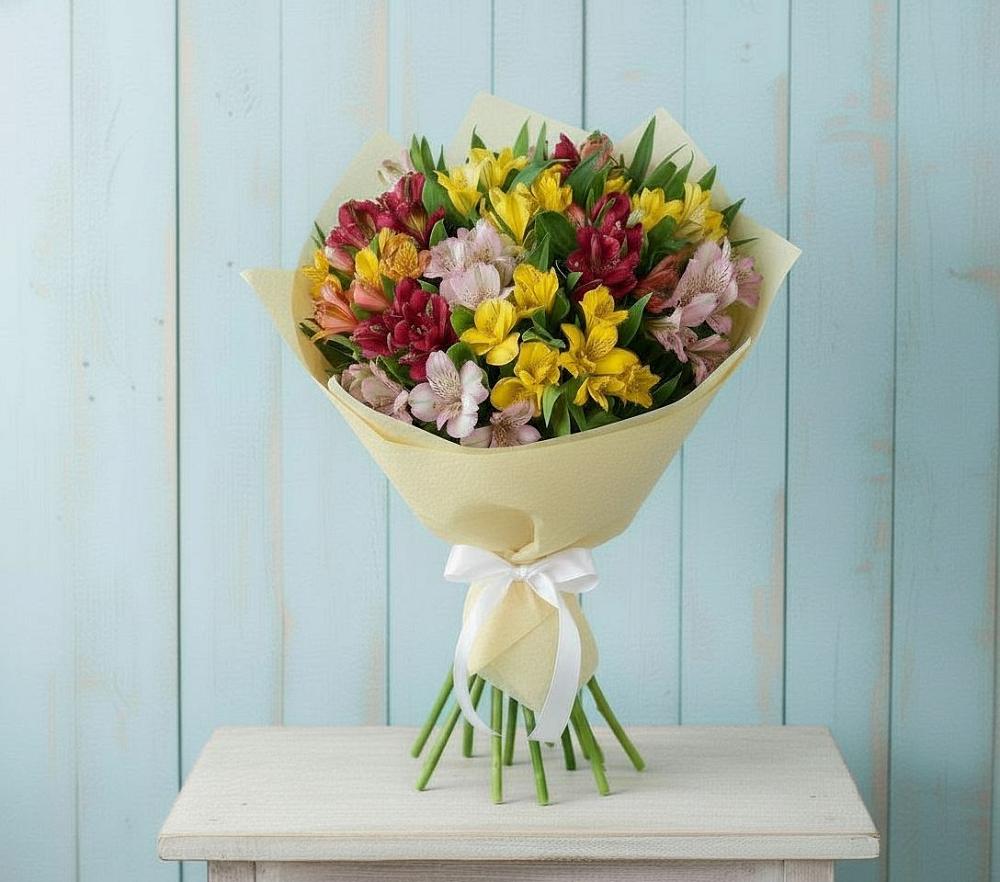 Букет цветов из: Альстромерии в Гурьевске Калининградской области