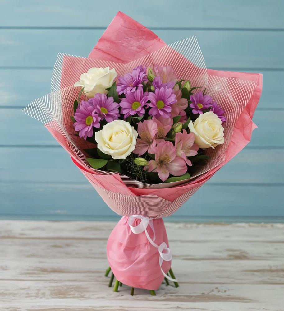 Букет цветов из: Герберы в Гурьевске Калининградской области