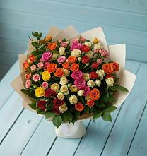 Букет Микс из разноцветных кустовых роз #REPLACE_PRED# Гурьевске Калининградской области