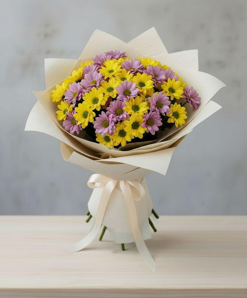 Букет цветов из: Хризантемы в Гурьевске Калининградской области
